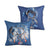 BRILLIANT BLUE CUSHION COVERS SET OF 2 (WITHOUT FILLER)