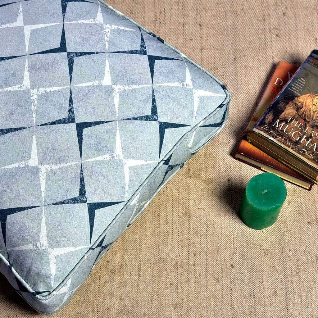 Geometric Patters Floor Cushion With Removable Cover