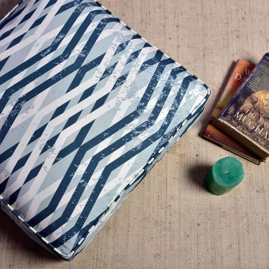 Abstract Composition Floor Cushion With Removable Cover